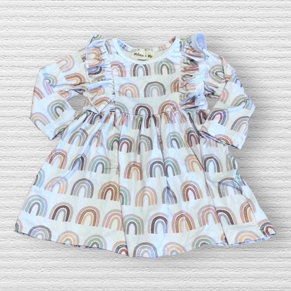 Neutral Rainbow Dress